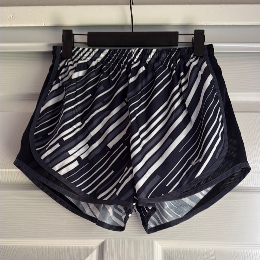 Nike Blue and White Athletic Shorts Dynamic Design